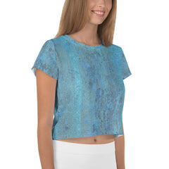 Liquid Mercury All-Over Print Crop Top