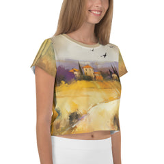 Urban Skyline All-Over Print Crop T-Shirt