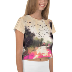 Meadow Blooms Landscape Crop T-Shirt