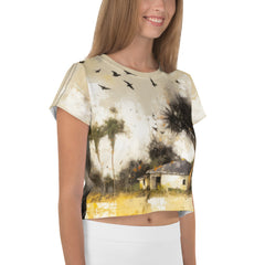 Celestial Night Sky Women's Crop Tee