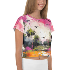 Waterfall Oasis Women's Crop Tee