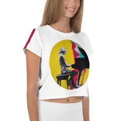 Abstract Harmony Minimalist Crop T-Shirts