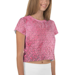 Silk Whisper Texture Crop T-Shirt