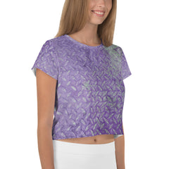 Satin Serenity Texture Crop T-Shirt