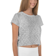 Jacquard Allure Texture Crop T-Shirt