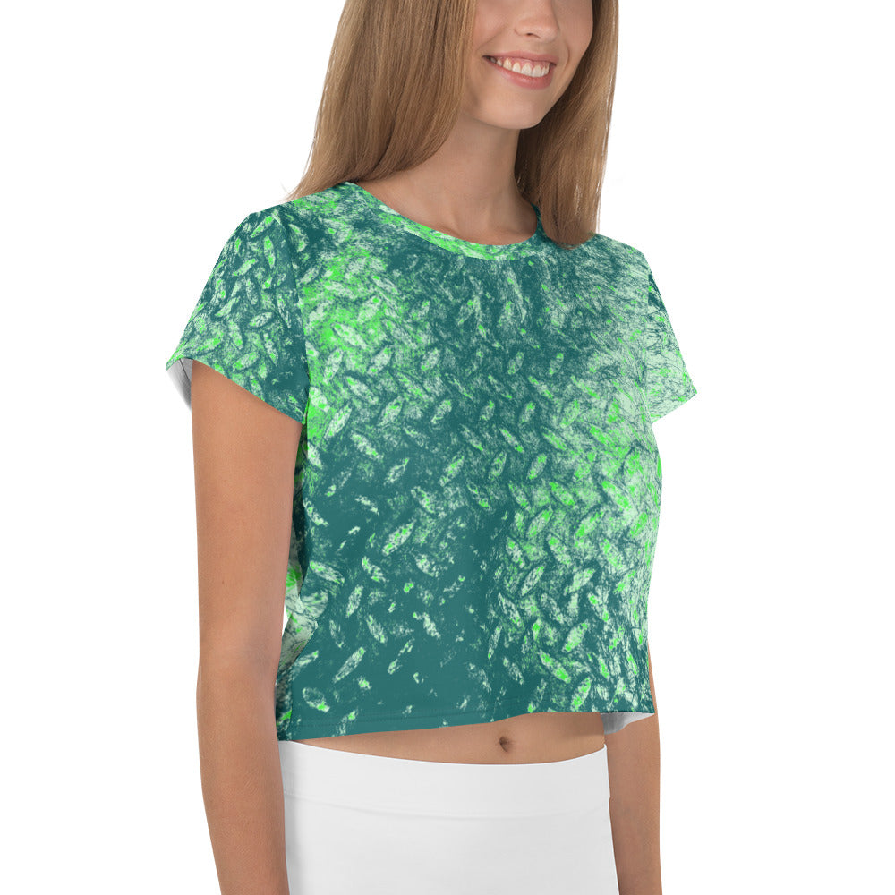 Organza Opulence Texture Crop T-Shirt