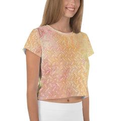 Ripple Effect Texture Crop T-Shirt