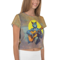 Whisker Wonders All-Over Print Crop T-Shirt