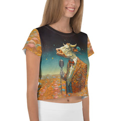 Goats of Majesty All-Over Print Crop T-Shirt