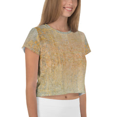 Bamboo Bound Texture Crop T-Shirt