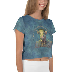 Sunrise Oink Harmony Crop T-Shirt