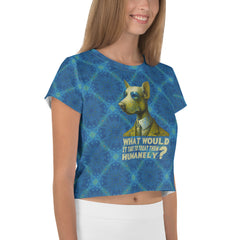 Tropical Toucan Vacationer All-Over Print Crop T-Shirt