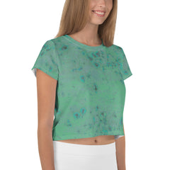 Ruffled Radiance Crop T-Shirt