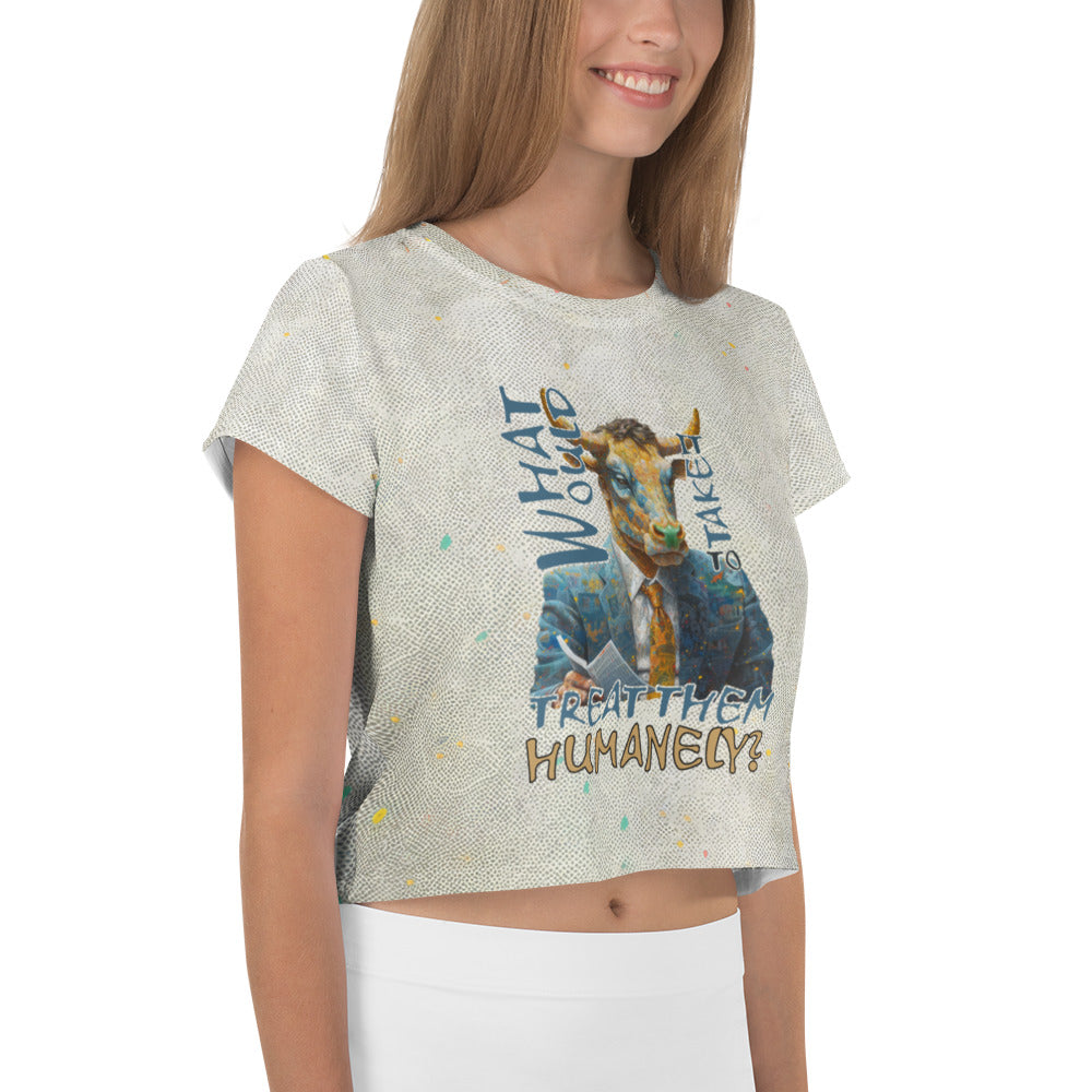 Comfortable and Trendy Elephant Crop Tee for Women.