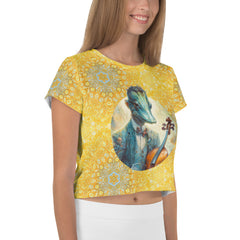 Dreamy Deer Women's Crop Tee styled with jeans