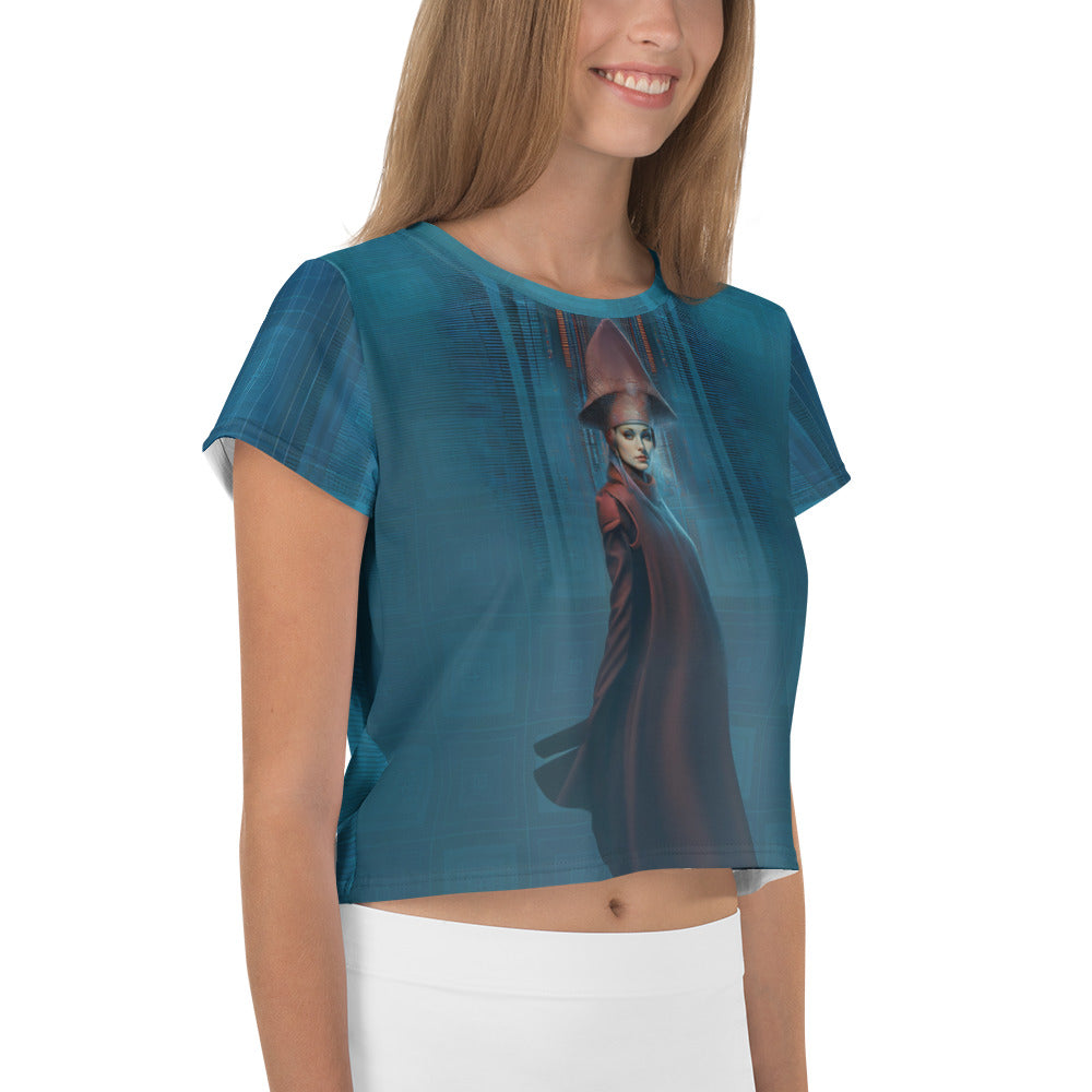 Stylish Psychedelic Symphony crop t-shirt for casual wear