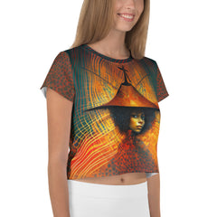 Back view of the Ethereal Elevation Crop T-Shirt, highlighting its comfortable fit.