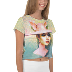 Enchanted Forest theme women's crop tee