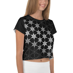 Vibrant Vibes colorful crop tee for women