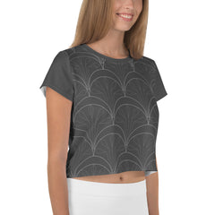 Fashionable Galactic Glow Crop Tee for summer style