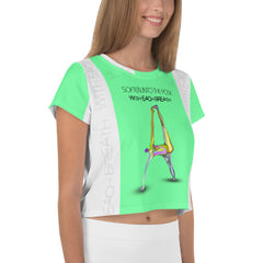 Blissful Balance Women's Crop Tee perfect for casual wear and yoga.

