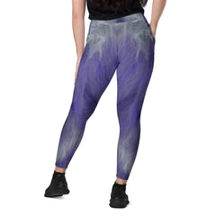 Floral Fusion Crossover Leggings With Pockets - Beyond T-shirts