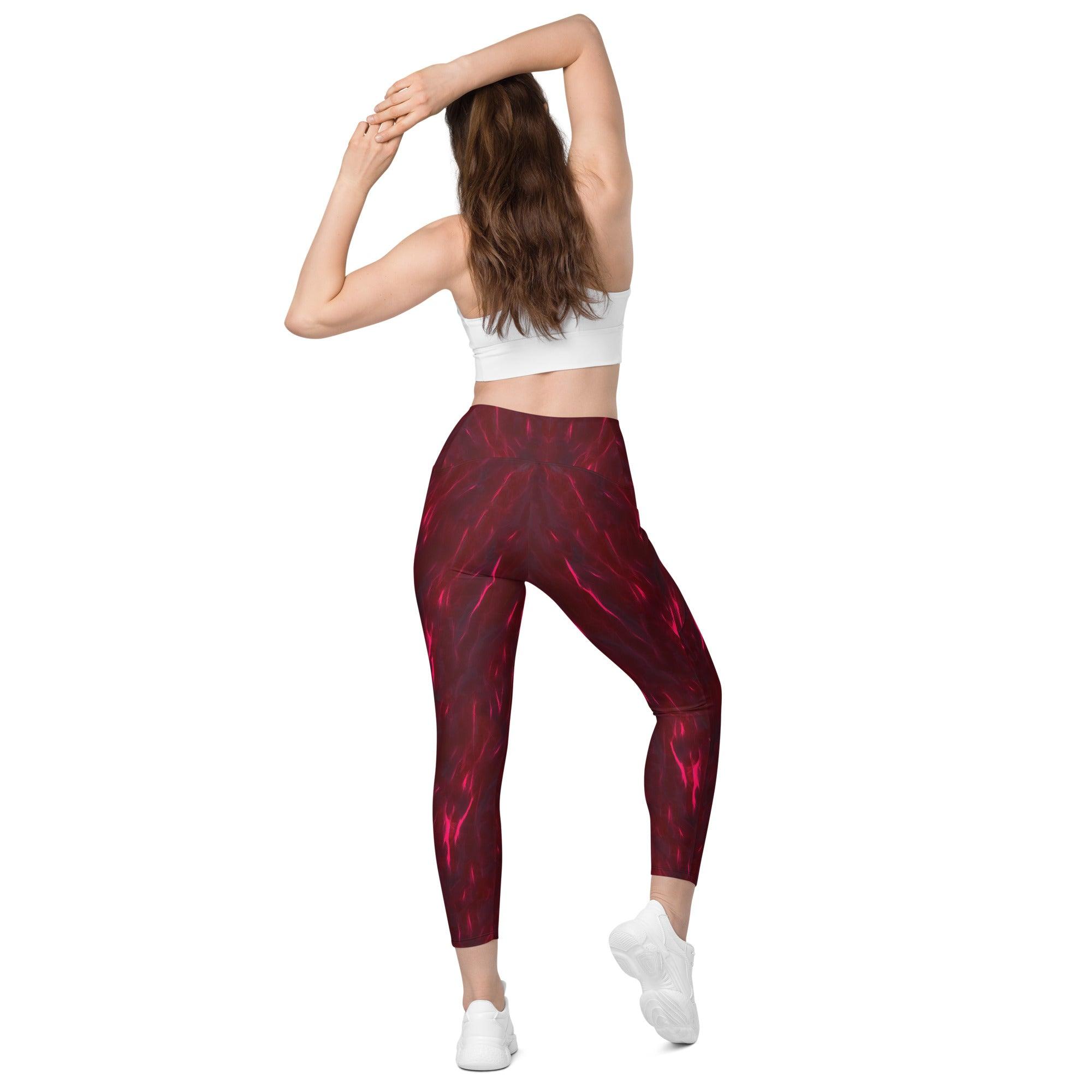 Floral Serenade Crossover Leggings With Pockets - Beyond T-shirts