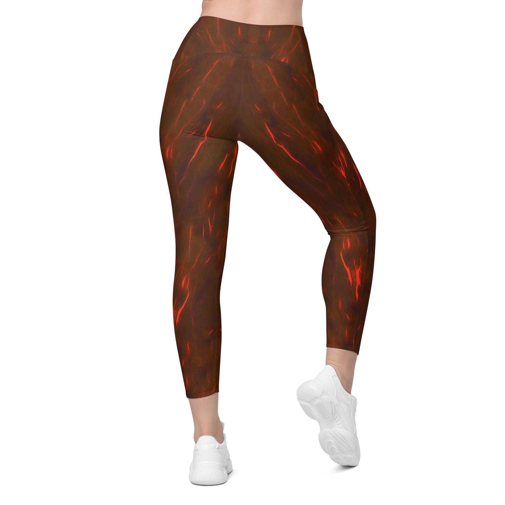 Botanical Melody Crossover Leggings With Pockets - Beyond T-shirts