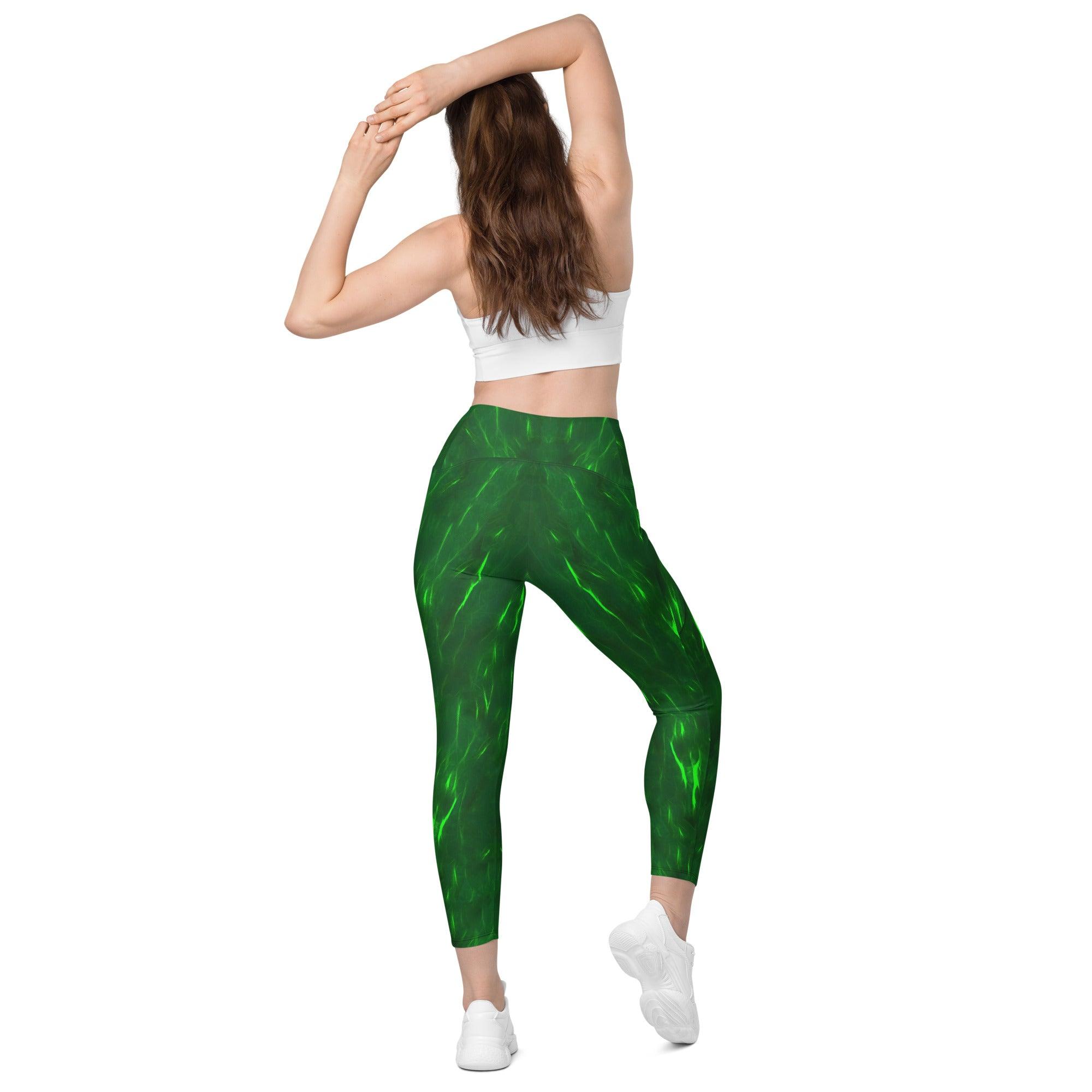 Oceanic Odyssey Crossover Leggings With Pockets - Beyond T-shirts
