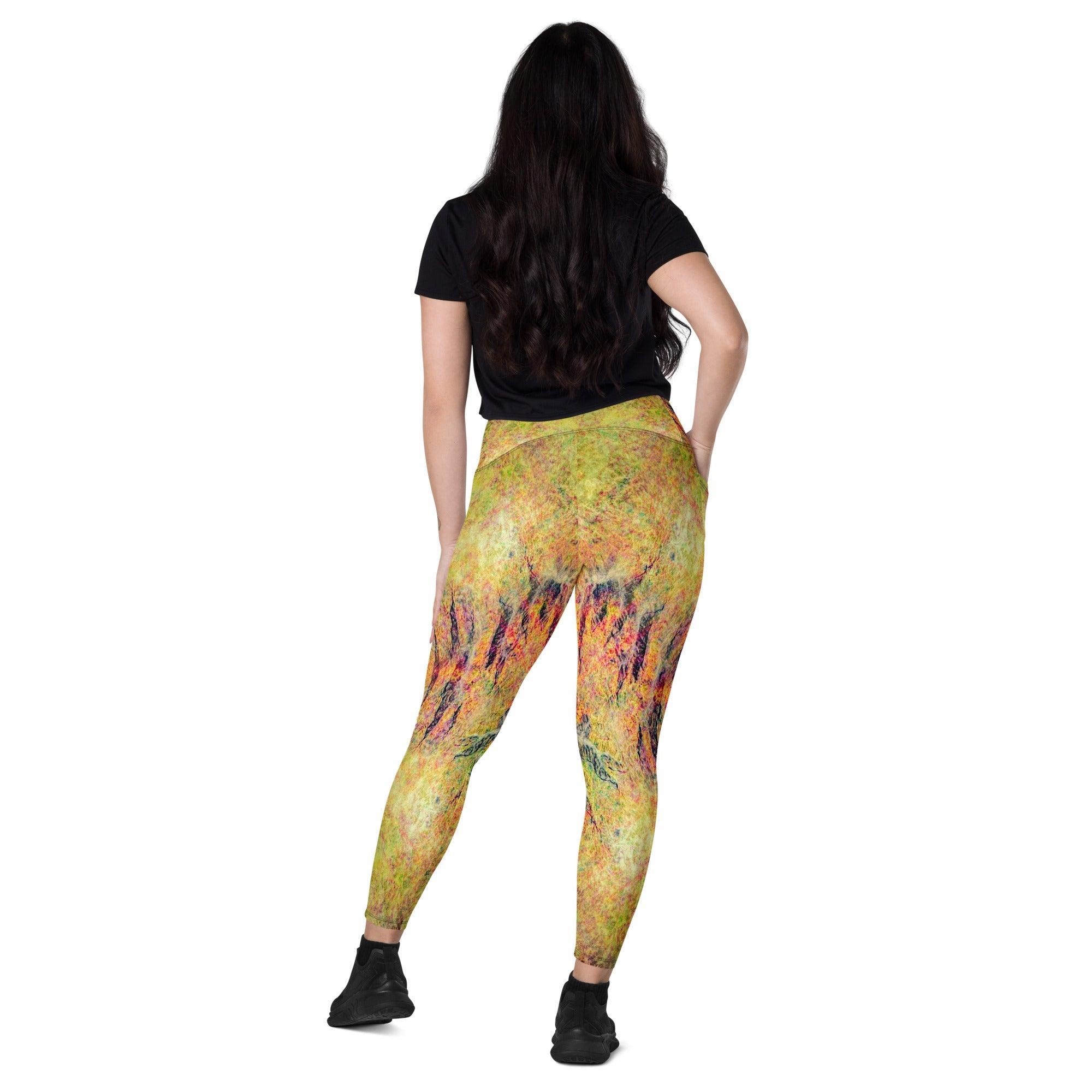 Botanical Bliss Crossover Leggings - Beyond T-shirts