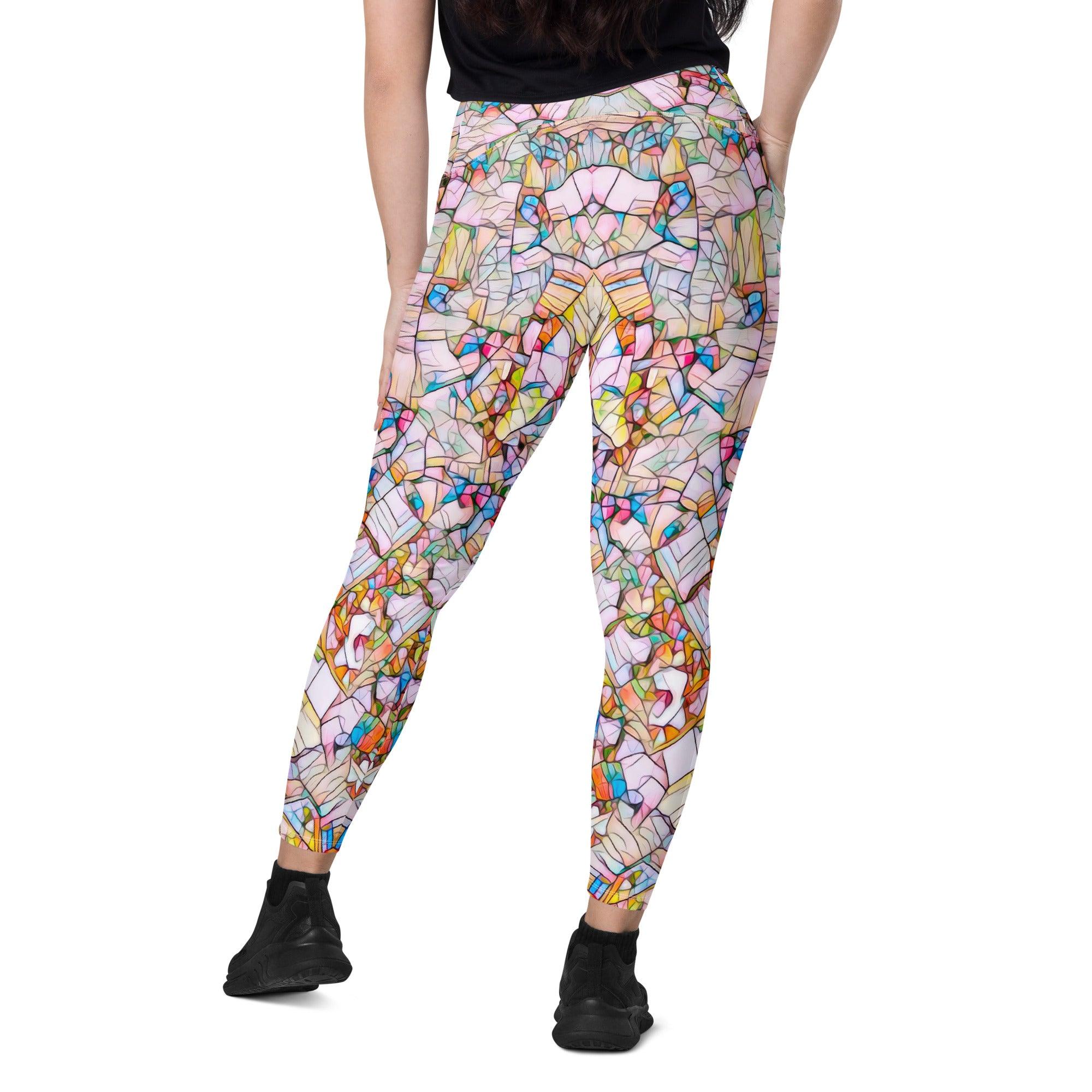 Desert Sands All-Over Print Crossover Leggings With Pockets - Beyond T-shirts