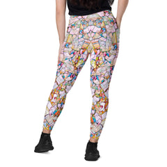 Desert Sands All-Over Print Crossover Leggings With Pockets - Beyond T-shirts