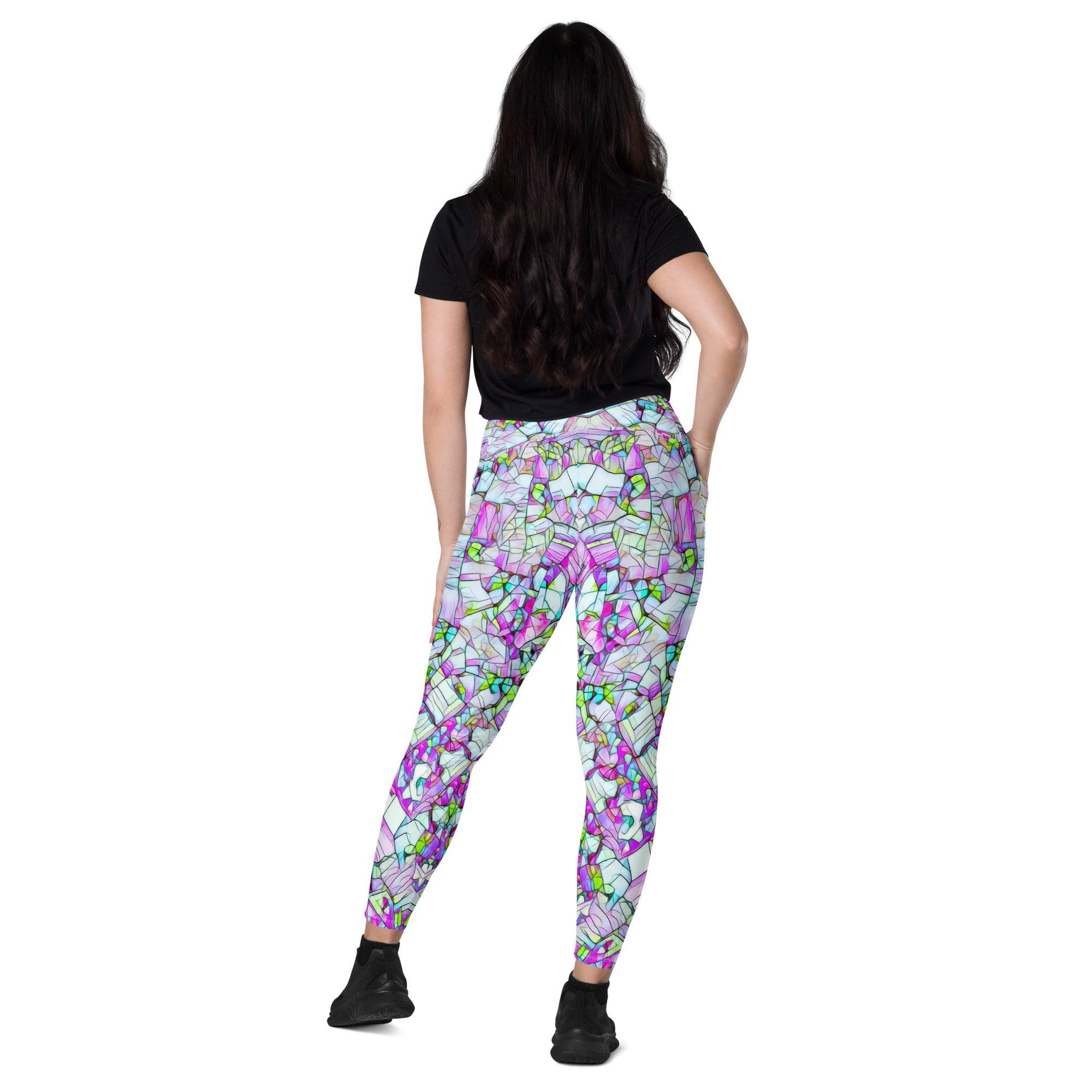 Rainforest Awakening All-Over Print Crossover Leggings With Pockets - Beyond T-shirts