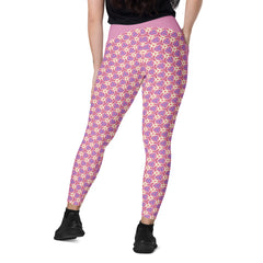 Polished Polka Crossover Leggings with Pockets