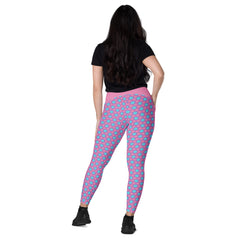 Harmony Houndstooth Crossover Leggings with Pockets