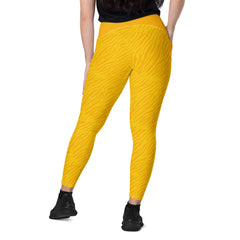 Jungle Jaguar Crossover Leggings with Pockets