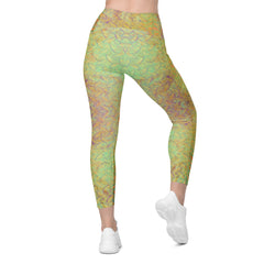 Jacquard Journey Texture Crossover Leggings with Pockets