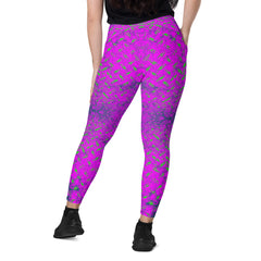 Velvet Venture Texture Crossover Leggings with Pockets