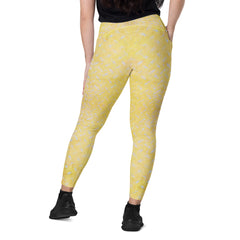 Velour Velocity Texture Crossover Leggings with Pockets