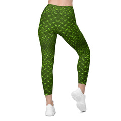 Microfiber Mastery Texture Crossover Leggings with Pockets