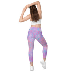 Honeycomb Hustle Texture Crossover Leggings with Pockets