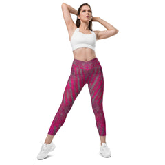 High-performance Fuschia Leggings with convenient pocket feature