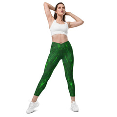 Oceanic Odyssey Crossover Leggings With Pockets - Beyond T-shirts