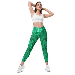 Antique Lace Crossover Leggings with Pockets