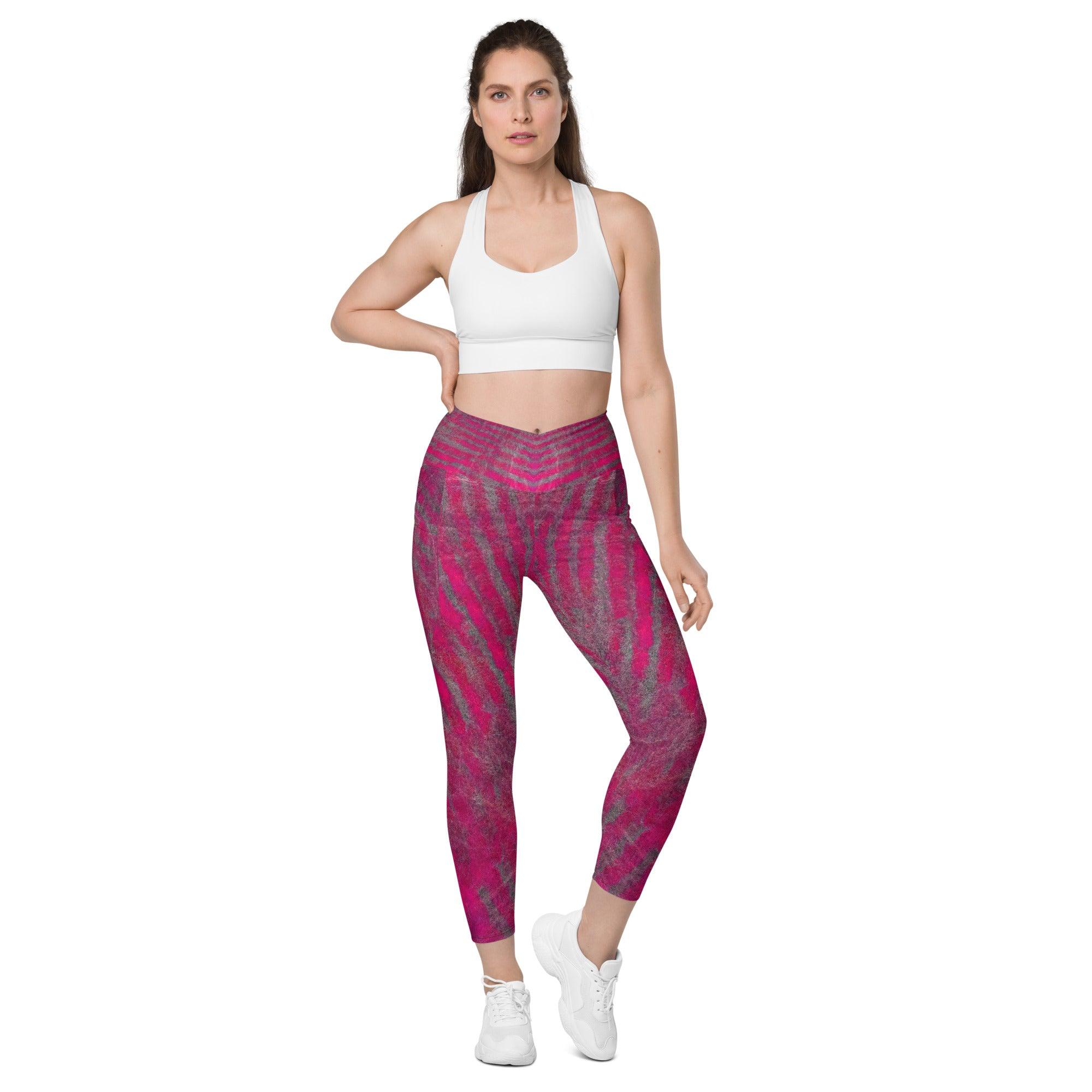 Functional Fuschia Leggings with pockets for storing essentials