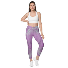 Elevated Elegance Crossover Leggings With Pockets - Beyond T-shirts