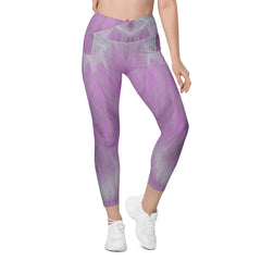 Elevated Elegance Crossover Leggings With Pockets - Beyond T-shirts