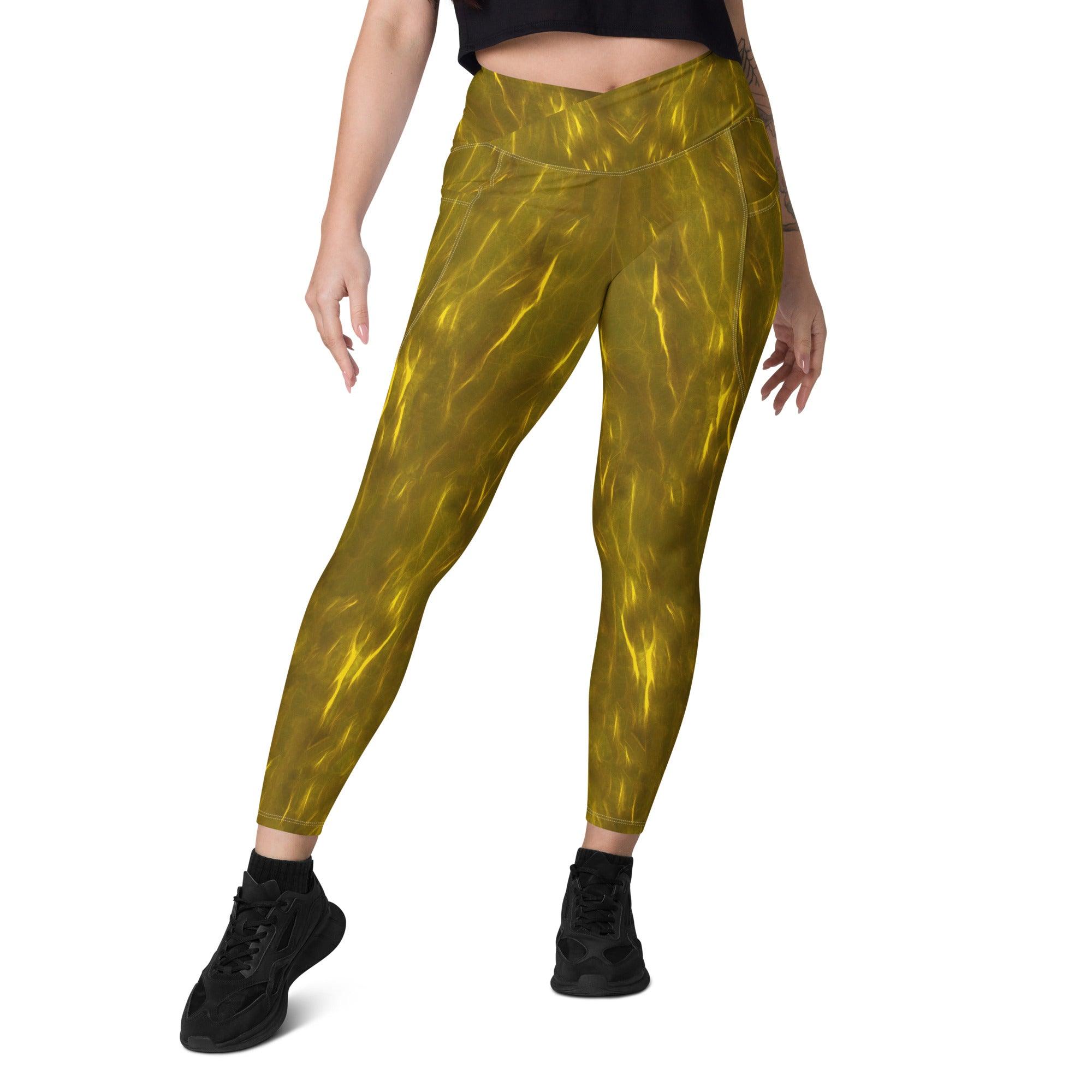 Woodland Haven Crossover Leggings With Pockets - Beyond T-shirts