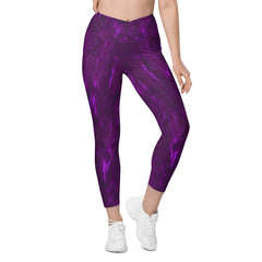Coastal Serenade Crossover Leggings With Pockets - Beyond T-shirts