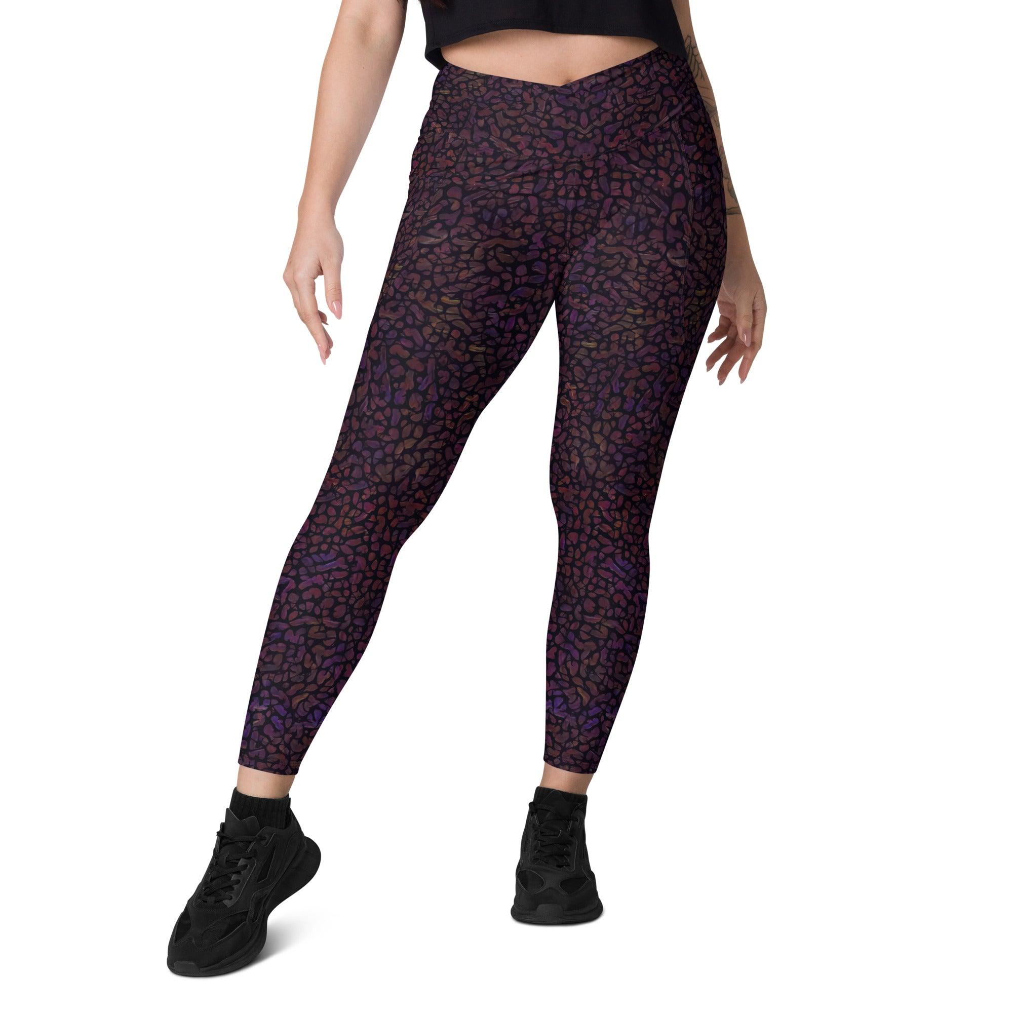 Botanic Serenity Crossover Leggings - Beyond T-shirts